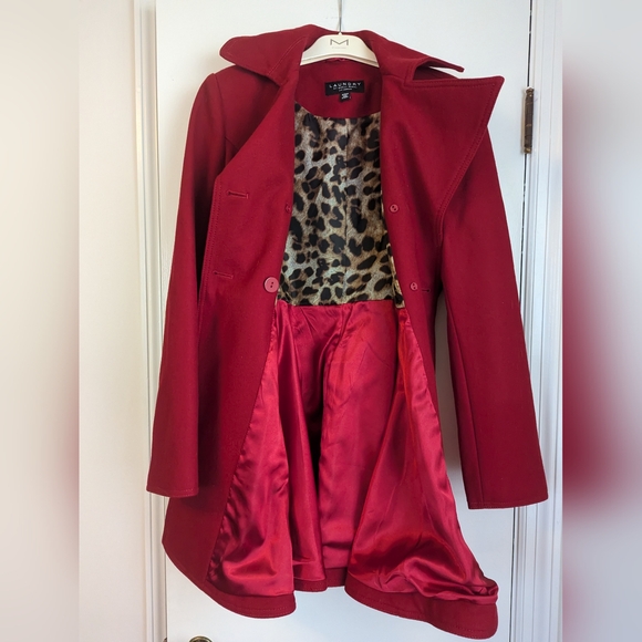 Laundry by Shelli Segal- Double Breasted Fit & Flare Wool Blend Coat - Picture 6 of 6